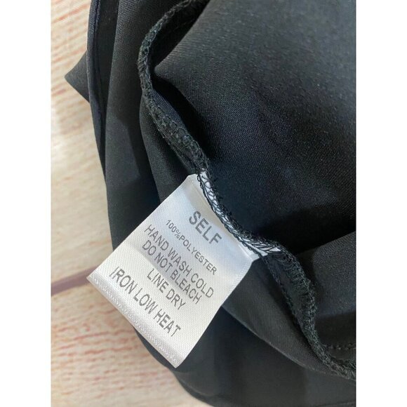 NWT The Blu Ivy Women's Black Satin Mini Cocktail Dress - Large - Picture 14 of 14